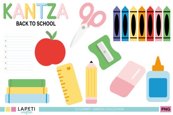 Back to School Clipart Set for Kids