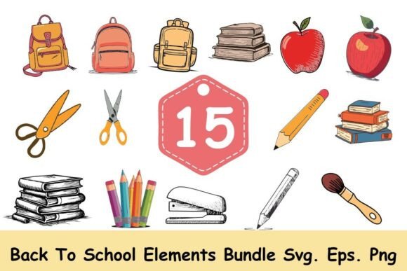 Back to School Elements Bundle School: Strategic Use for Educational and Creative Projects