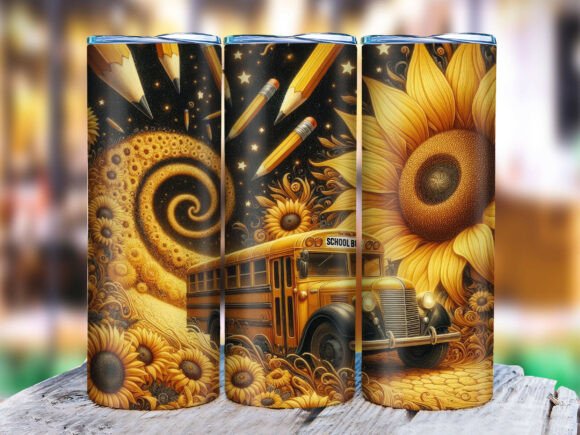 Back to School School Bus Tumbler V.2: A Practical Design for 20 Oz Tumblers