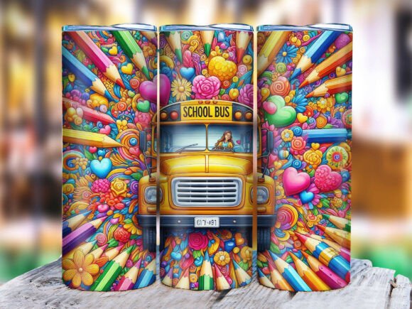 Back to School, School Bus Tumbler V.5: A Practical Design for 20 Oz Tumblers