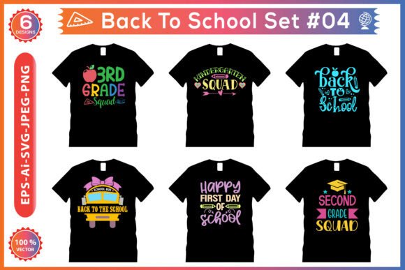Back to School Set 04: A Creative T-Shirt Design Solution for Businesses