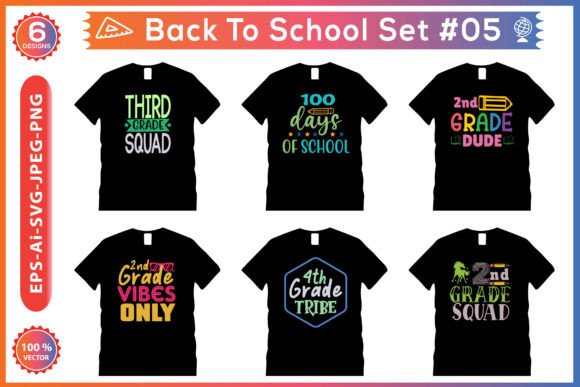 Back to School Set 05 T-Shirt Designs