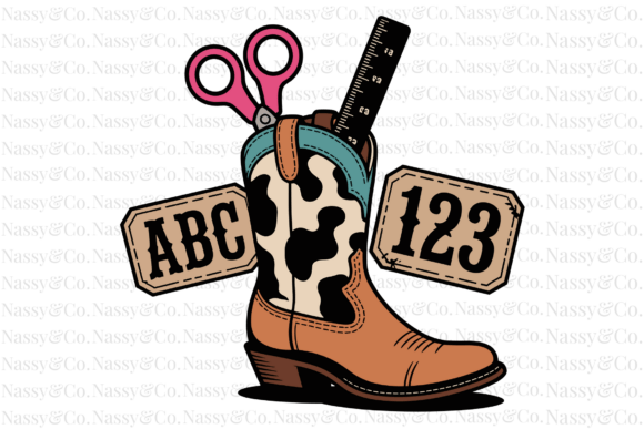 Back to School Western Cowboy Boot PNG: A Versatile Design for Creative Projects