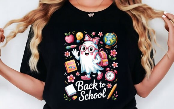 Cute Ghost Back to School Shirt PNG: A Versatile Asset for Creative and Commercial Projects