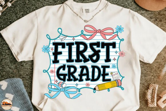 First Grade Preppy Back to School PNG: A Versatile Design for Creative Projects