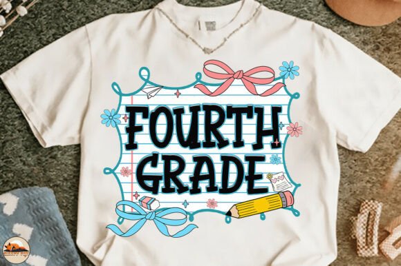Fourth Grade Preppy Back to School PNG: A Versatile Design for Creative Projects
