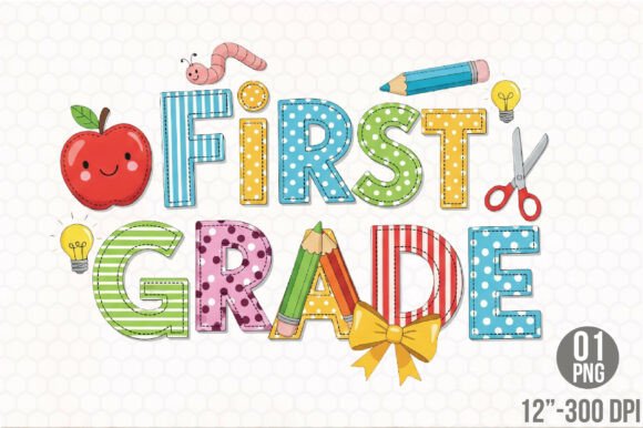 Preppy Back to School Bow PNG for Creative Projects
