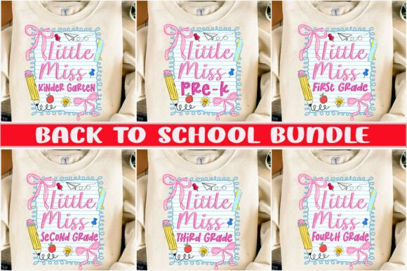 Preppy Little Miss Back to School Bundle: A Digital Design Solution for Creative Projects