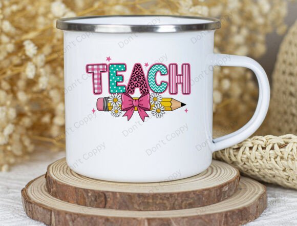Teach Cute Teacher PNG: A Vibrant Back-to-School Design for Educators and Creatives