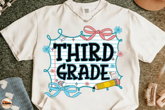 Third Grade Preppy Back to School PNG: A Versatile Design for Creative Projects